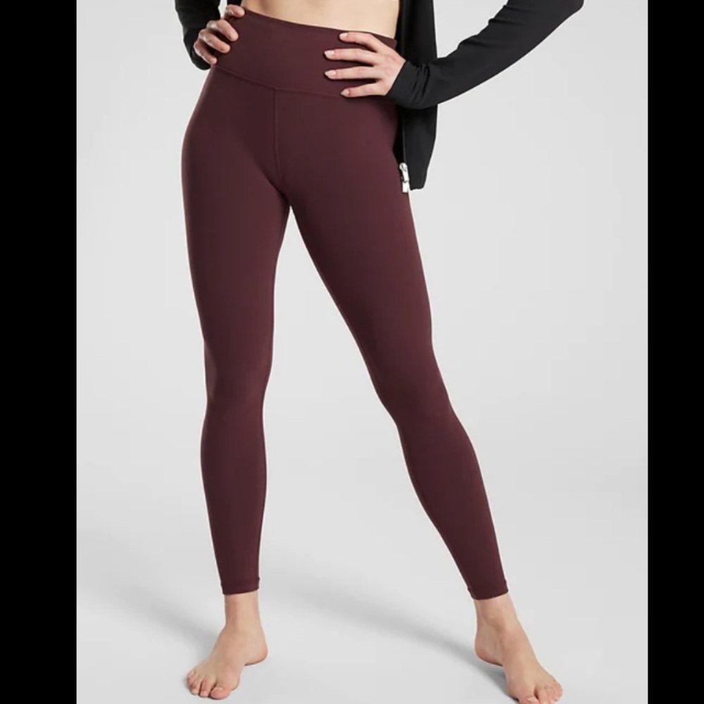 Athleta Maroon Leggings - XS